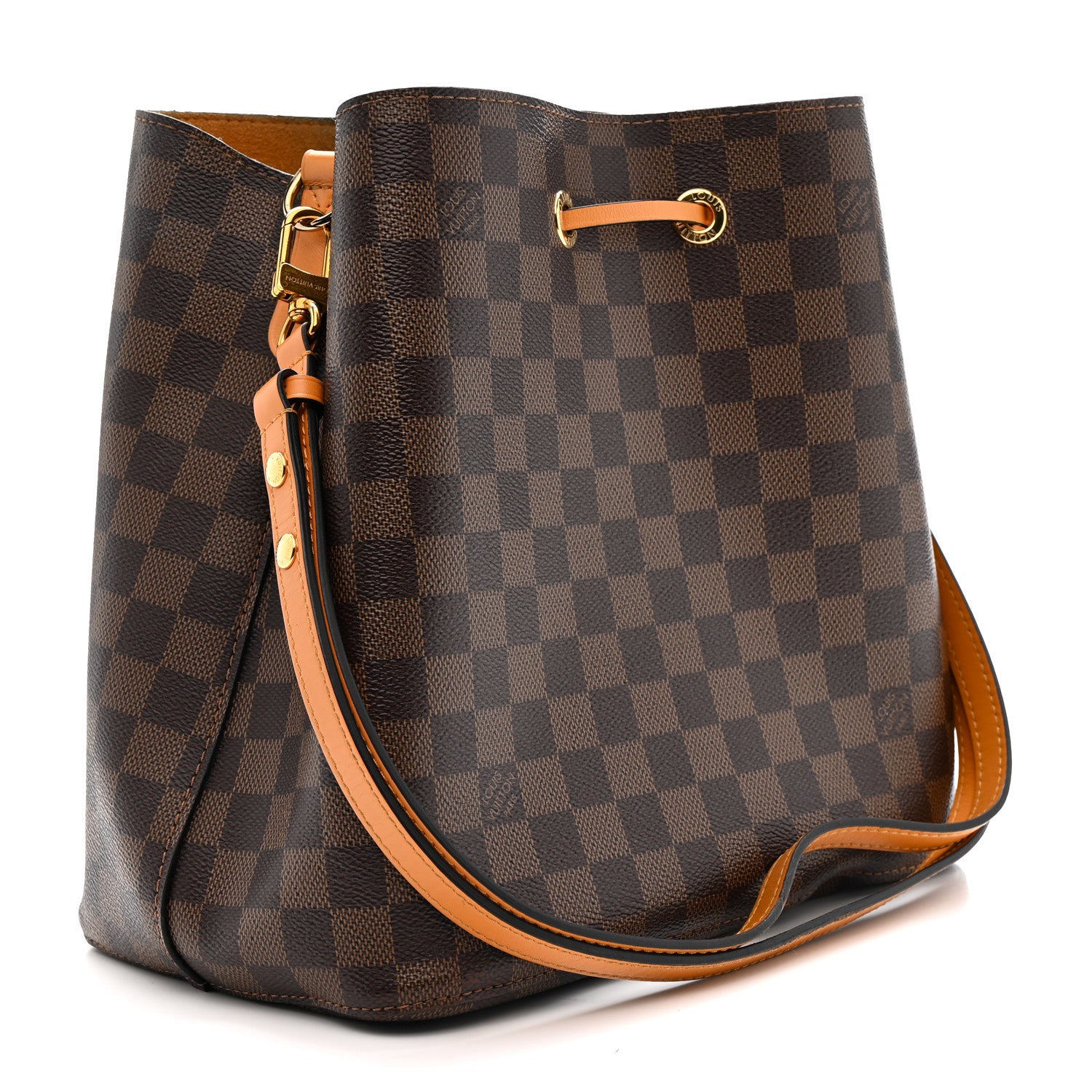 Louis Vuitton Damier Ebene Neonoe MM Safran 3 of 17