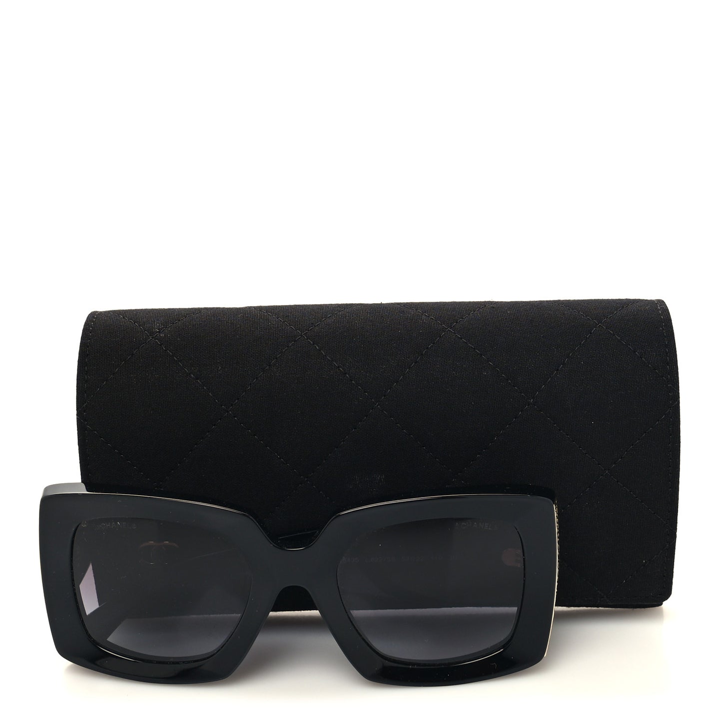 Acetate Rectangle Sunglasses 5435 Black
