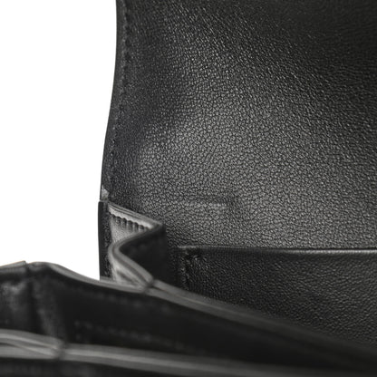 Celine Canvas Calfskin Triomphe Embroidered Medium Triomphe Bag Black 11 of 12