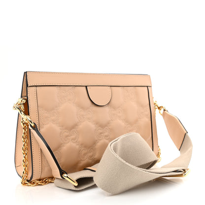 Gucci Calfskin GG Matelasse Small Slim Chain Shoulder Bag Naturale 3 of 10