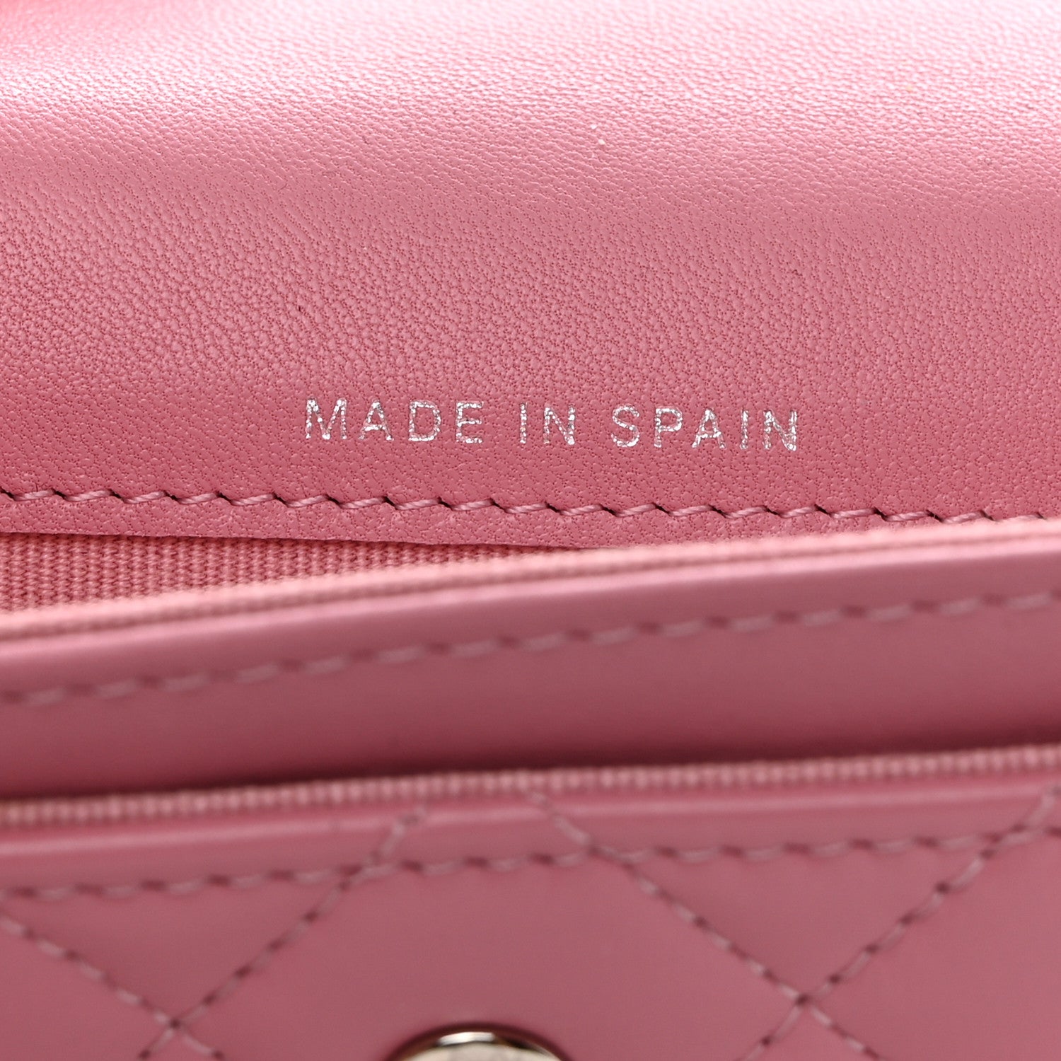 Chanel Lambskin Quilted Flap Crystal Star Card Holder Wallet Pink 7 of 9