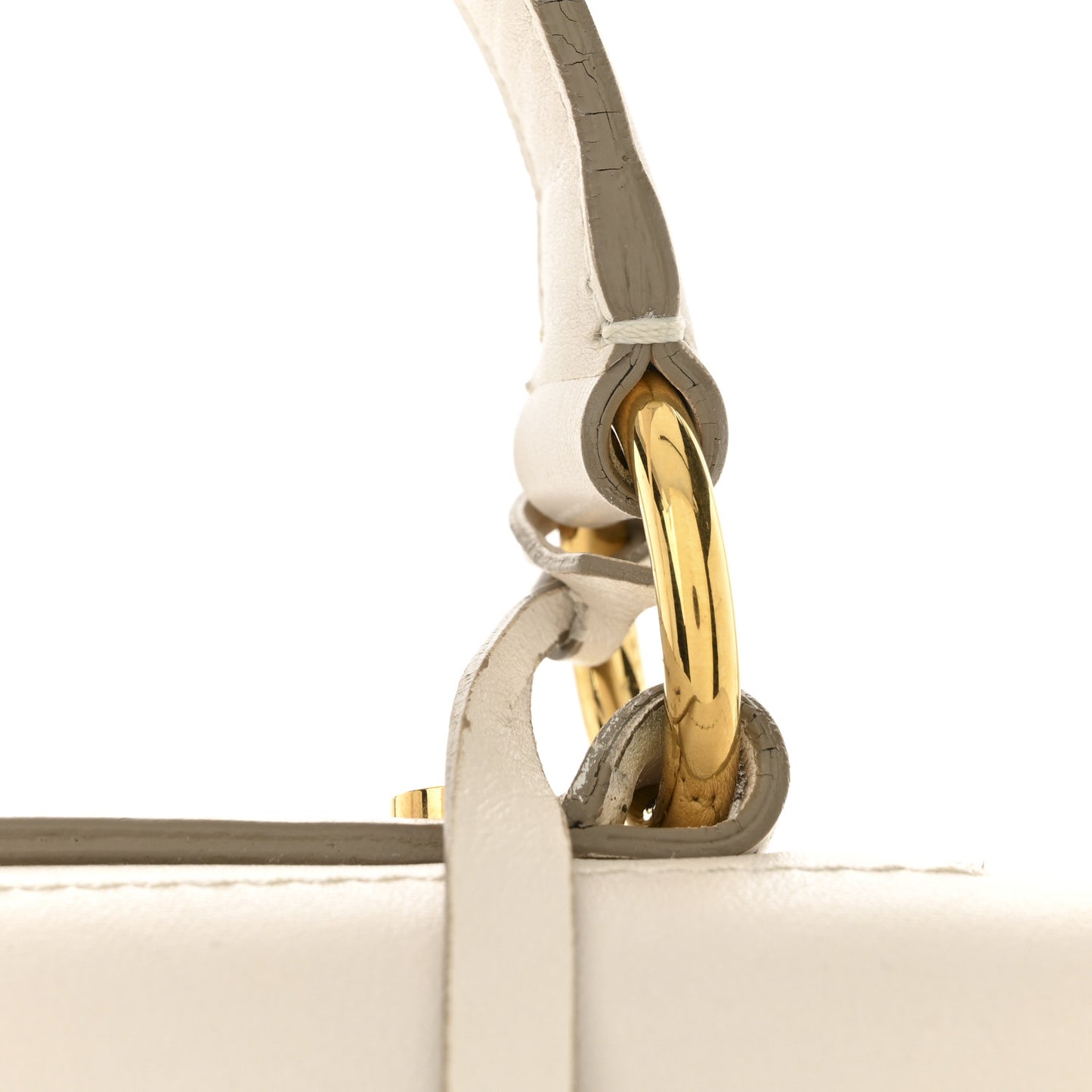 Calfskin Top Handle Bag Ivory