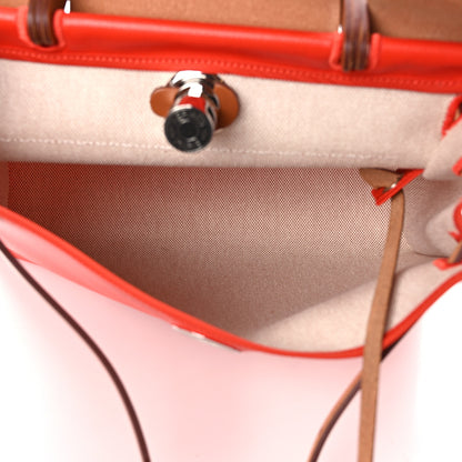 Hermes Toile H Berline Vache Hunter Herbag Zip 31 PM Capucine Fauve 6 of 13