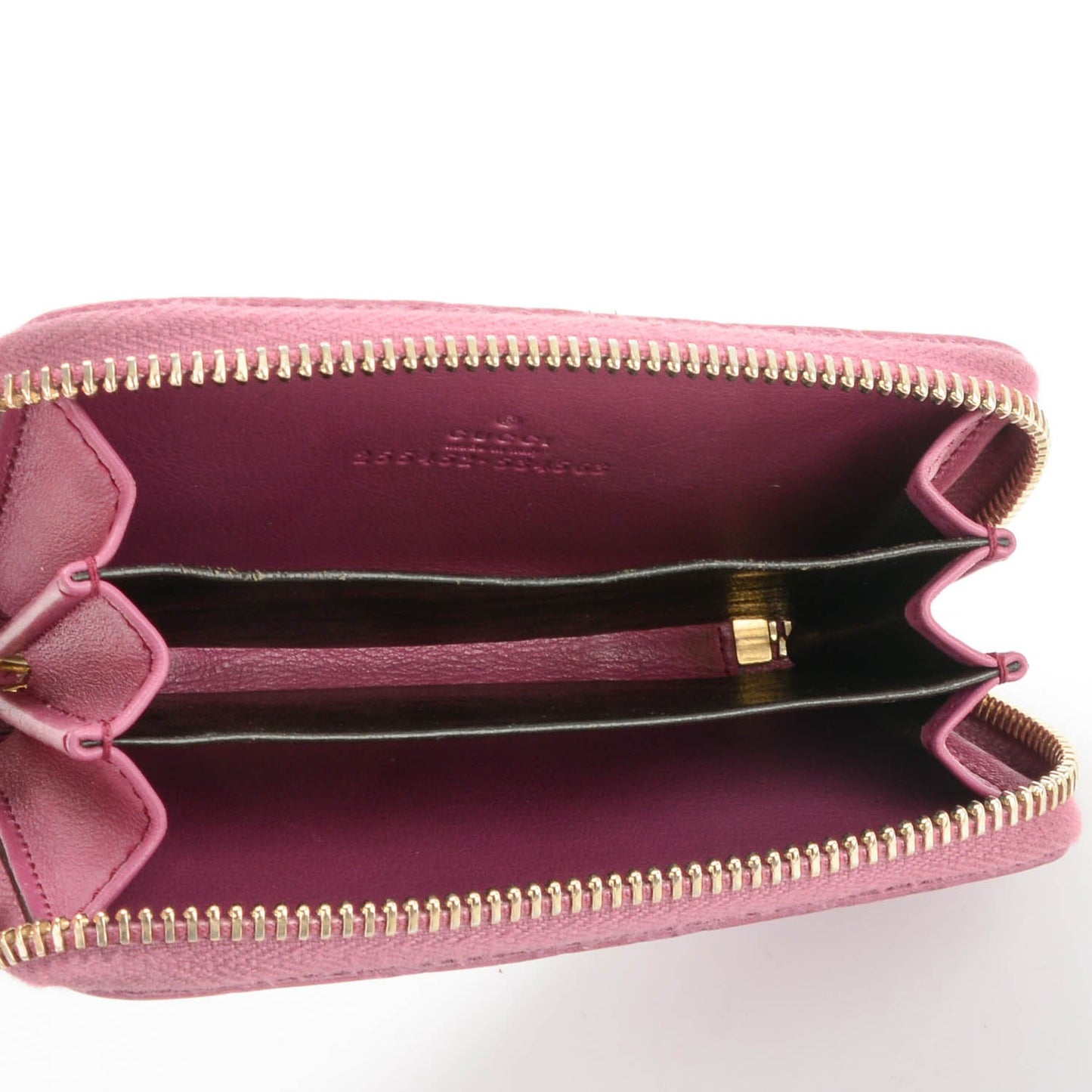 Microguccissima Zip Around Card Case Dusty Rose
