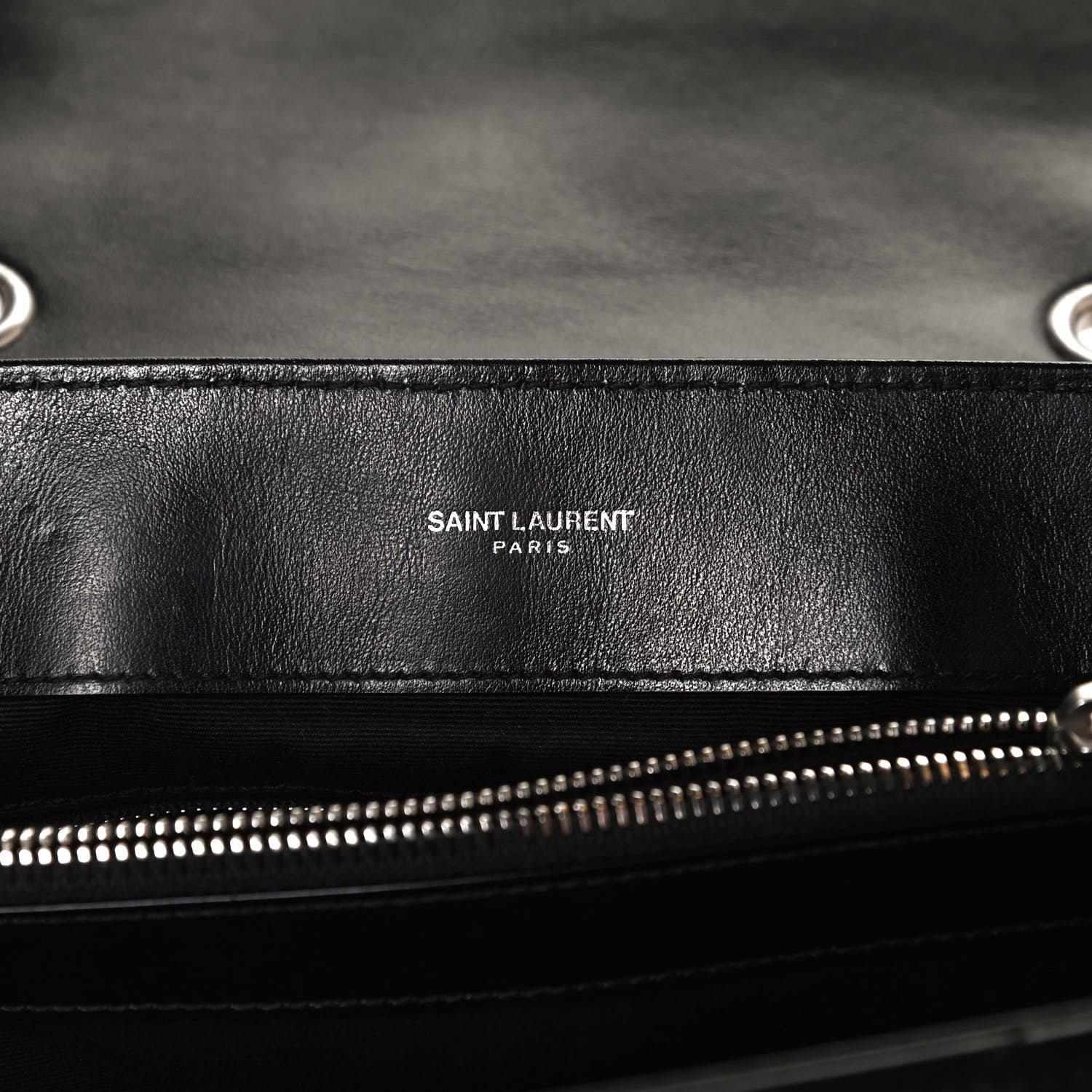 Saint Laurent Calfskin Y Quilted Monogram Medium Loulou Chain Satchel Black 7 of 13