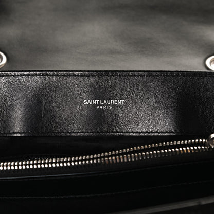 Saint Laurent Calfskin Y Quilted Monogram Medium Loulou Chain Satchel Black 7 of 13