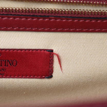Valentino Garavani Patent Large Glam Lock Rockstud Flap Red 7 of 10