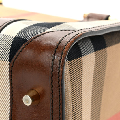 Burberry House Check Bridle Calfskin Small Bowling Bag Dark Tan 15 of 15