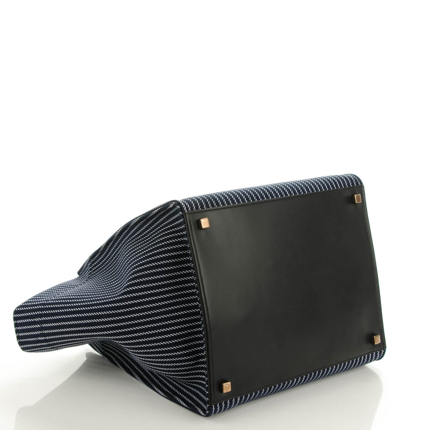 Cotton Canvas Striped Medium Phantom Luggage Navy White