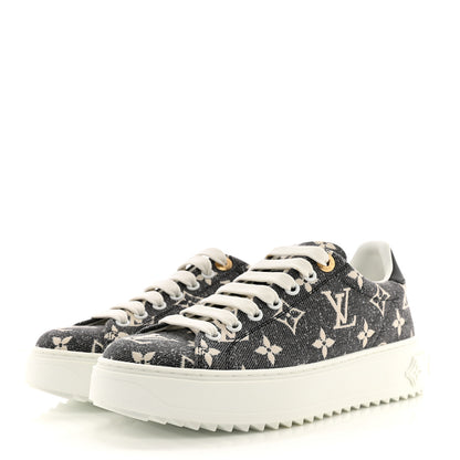 Louis Vuitton Denim Monogram Time Out Sneakers 36 3 of 10