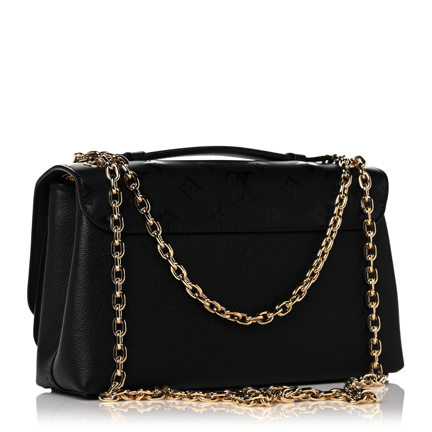 Louis Vuitton Monogram Cuir Plume Ecume Very Chain Bag Black 2 of 11
