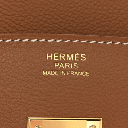 Hermes Evercolor Shoulder Birkin Light 29 Gold 6 of 10