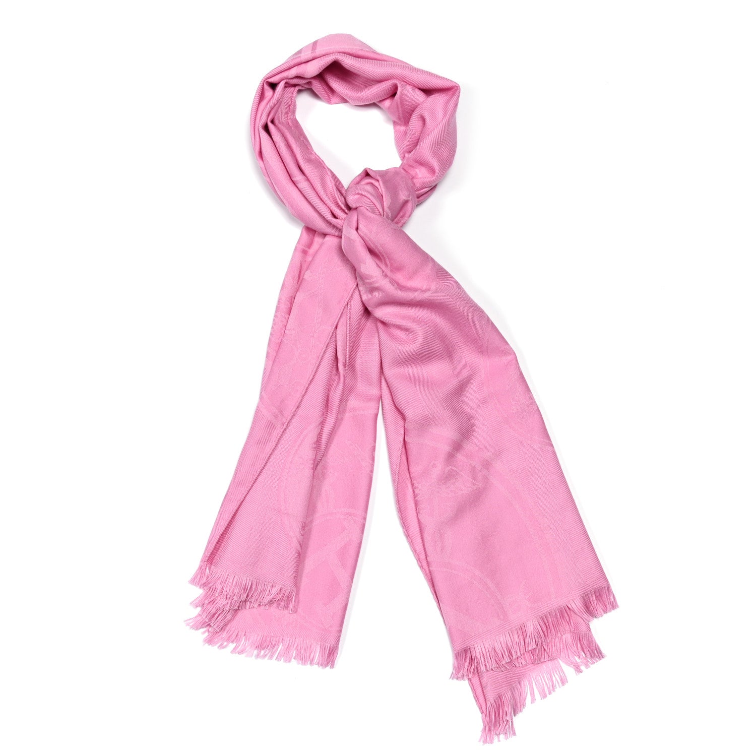 Hermes Cashmere Silk New Libris Stole Rose Bonbon 1 of 4