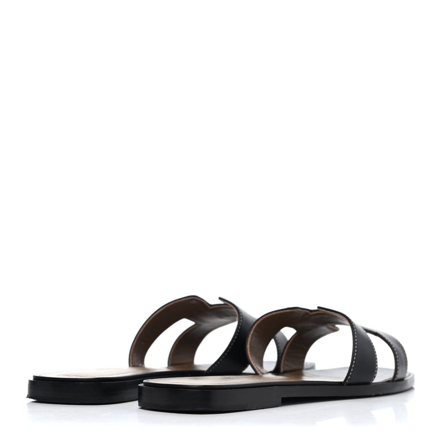 Box Calfskin Oran Sandals 41 Black