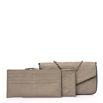 Louis Vuitton Empreinte Pochette Felicie Chain Wallet Tourterelle 3 of 12