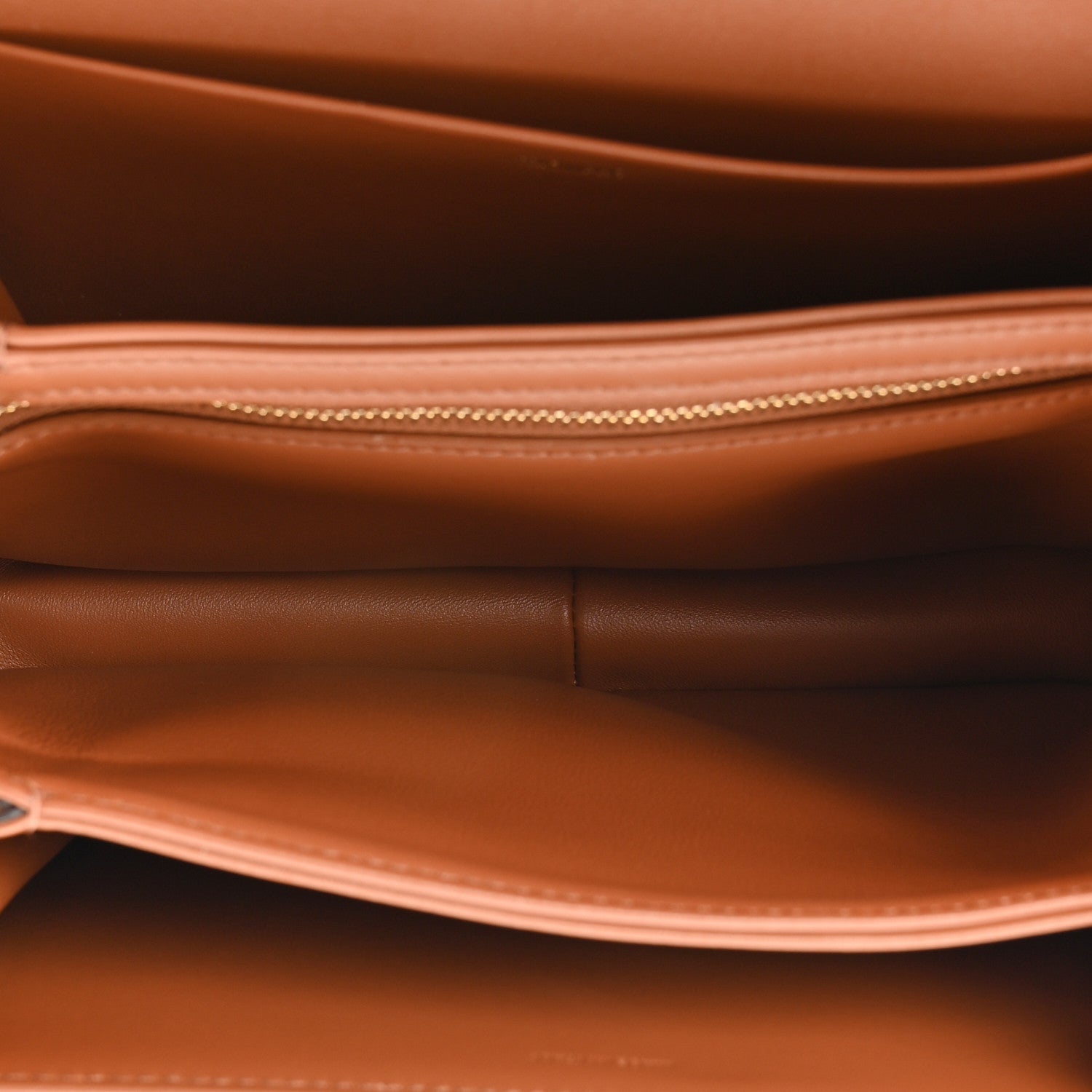 Celine Triomphe Canvas Calfskin Medium Triomphe Bag Tan 5 of 11