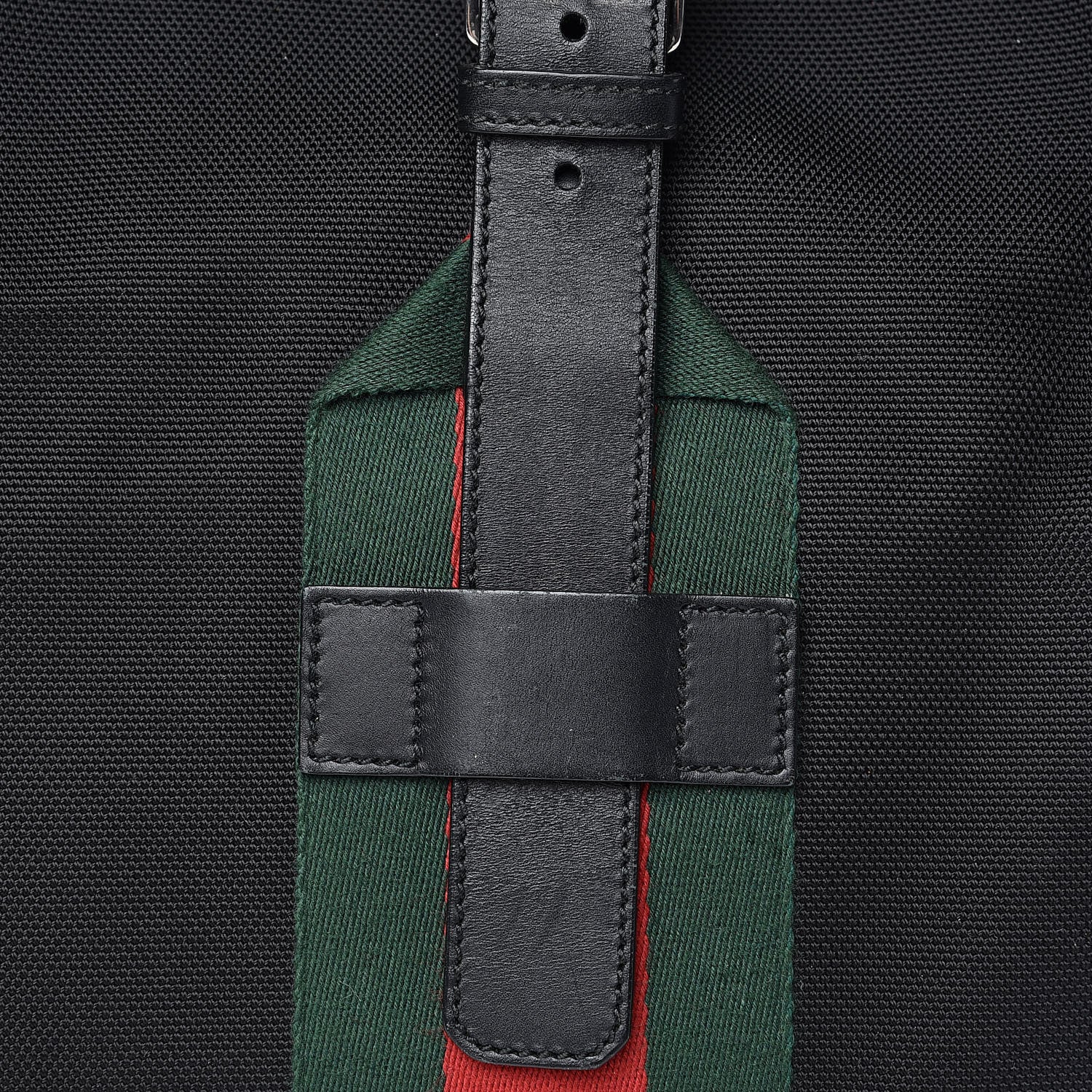 Gucci Techno Canvas Web Single Buckle Backpack Black 12 of 14