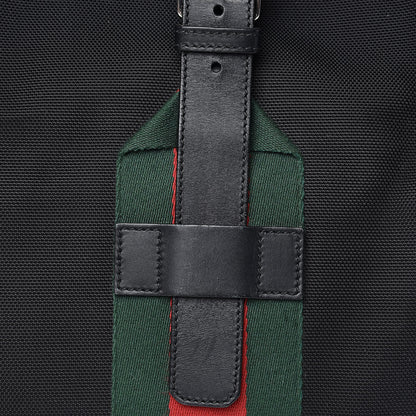 Gucci Techno Canvas Web Single Buckle Backpack Black 12 of 14