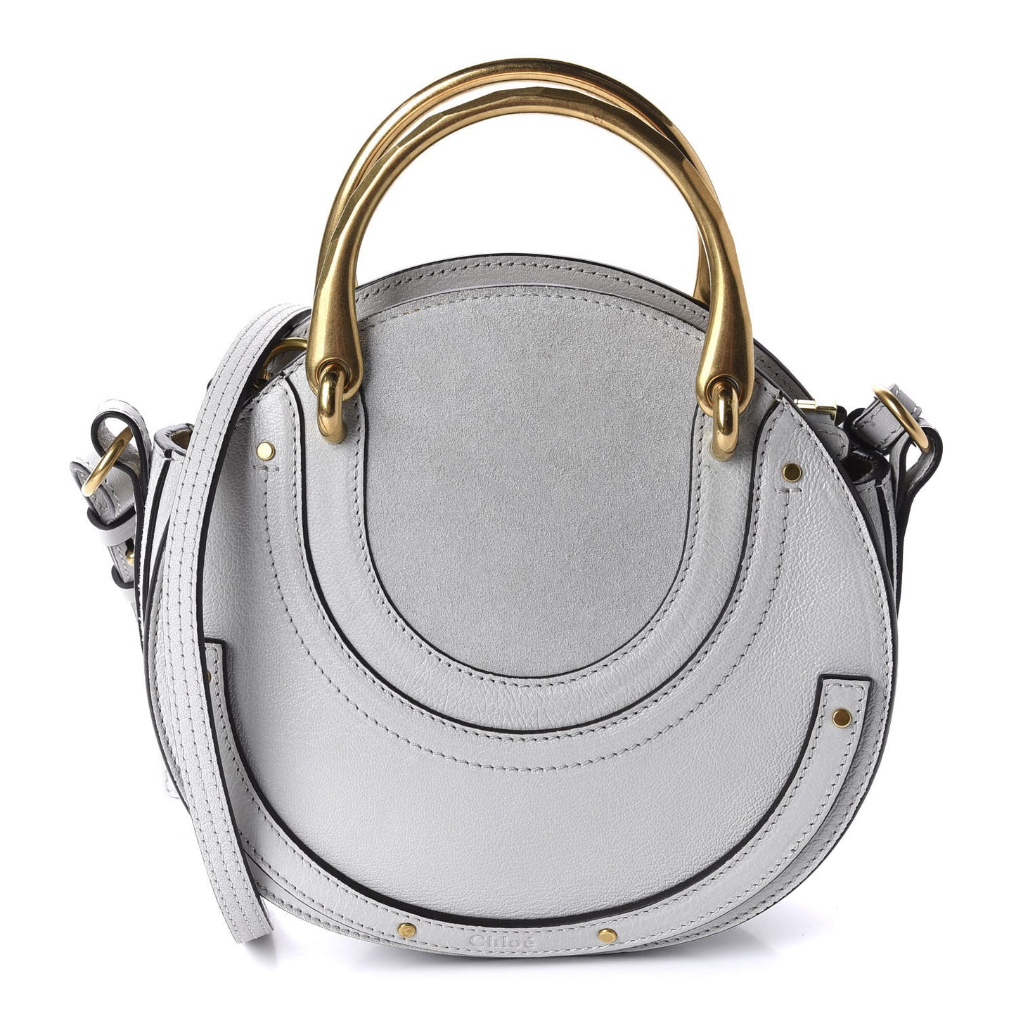 Calfskin Suede Small Pixie Bag Airy Grey