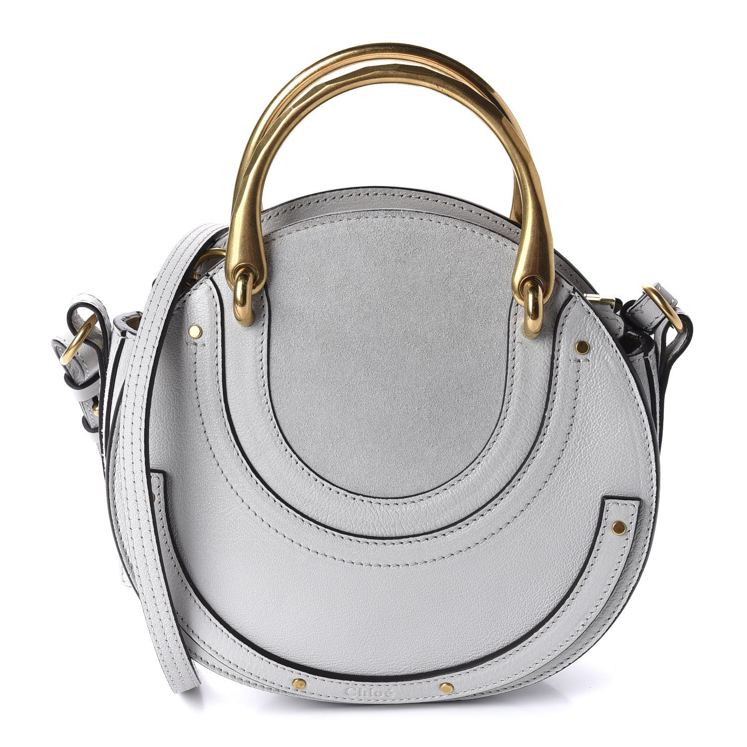 Chloe Calfskin Suede Small Pixie Bag Airy Grey 1 of 10