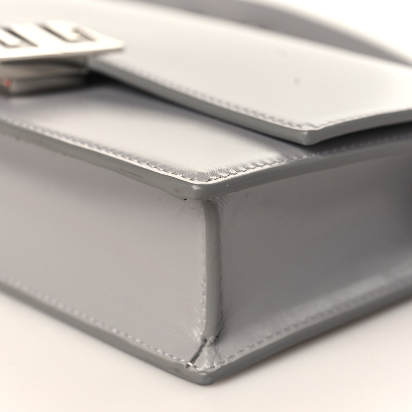 Calfskin Medium 4G Chain Shoulder Bag Cloud Grey