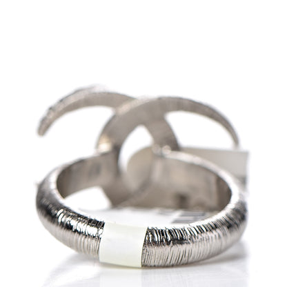 Chanel Crystal CC Moon Ring 6 Silver 3 of 5