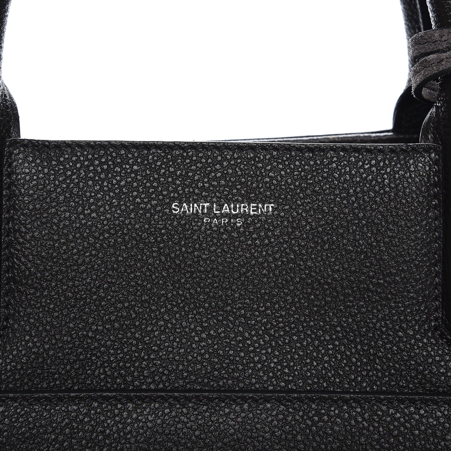Grained Calfskin Suede Small Cabas Rive Gauche Dark Anthracite