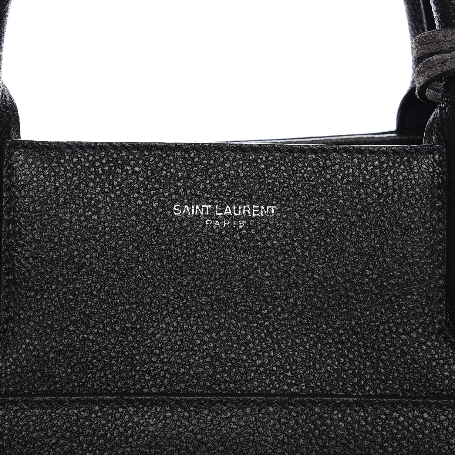 Saint Laurent Grained Calfskin Suede Small Cabas Rive Gauche Dark Anthracite 13 of 15