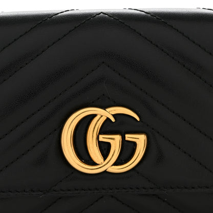 Gucci Calfskin Matelasse GG Marmont Continental Wallet Black 9 of 10