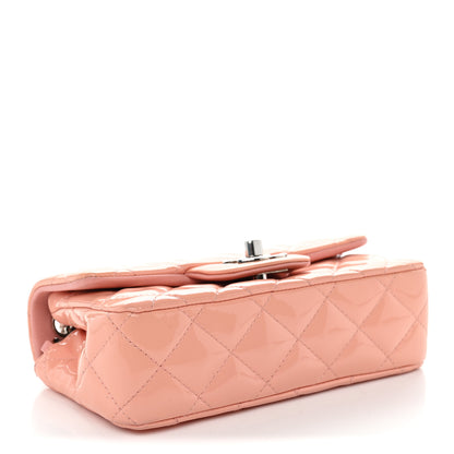 Chanel Patent Calfskin Quilted Extra Mini Rectangular Flap Pink 4 of 11