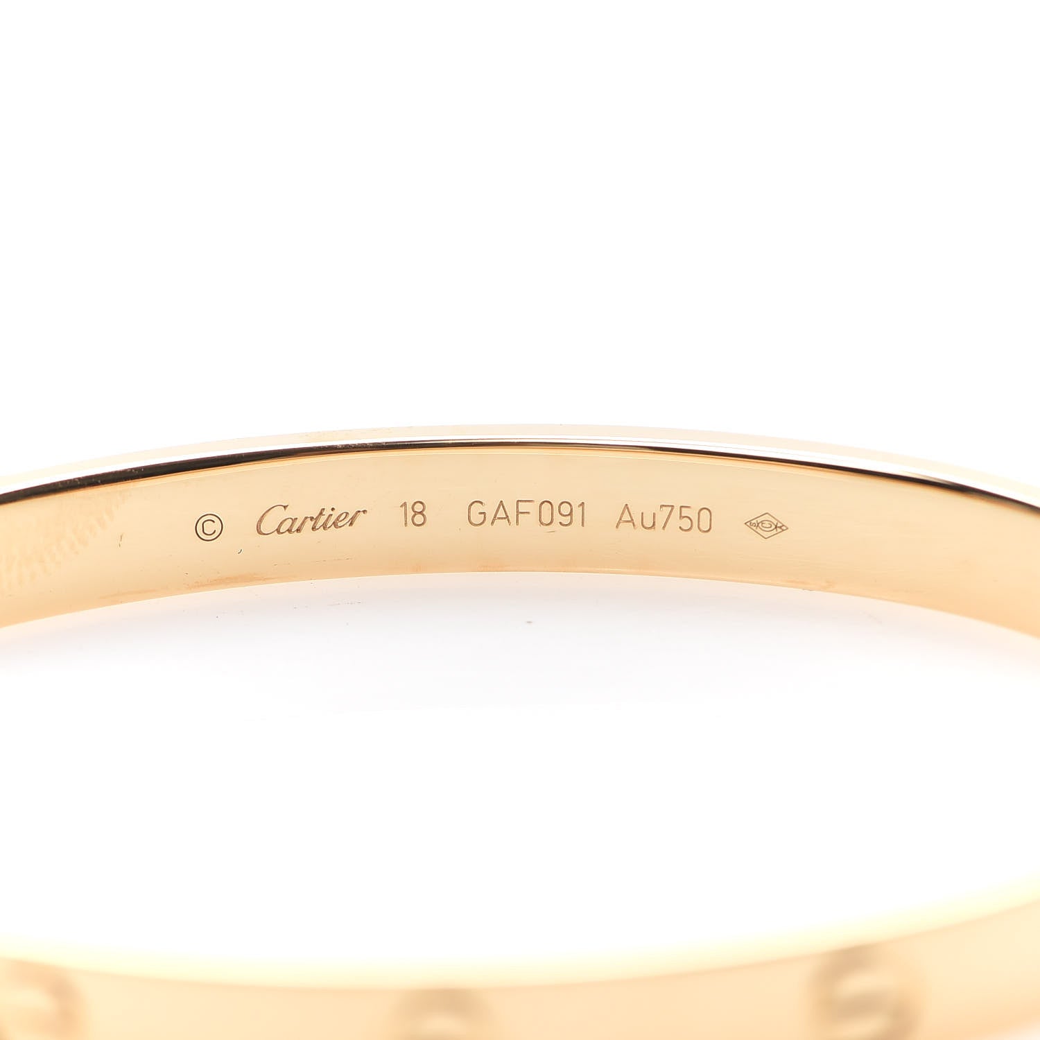 Cartier 18K Yellow Gold LOVE Bracelet 18 5 of 7