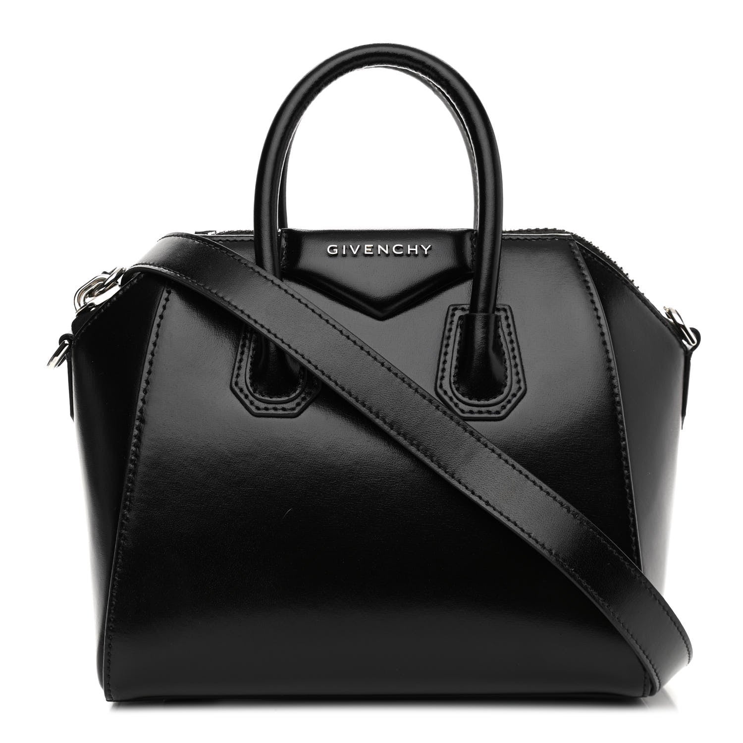 Givenchy Shiny Lord Calfskin Mini Antigona Black 1 of 10