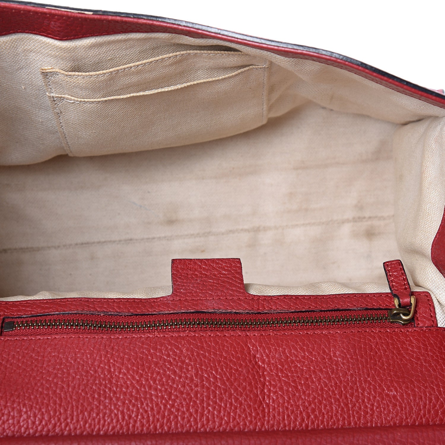 Gucci Calfskin Small GG Marmont Top Handle Bag Vulcanic Red 4 of 10