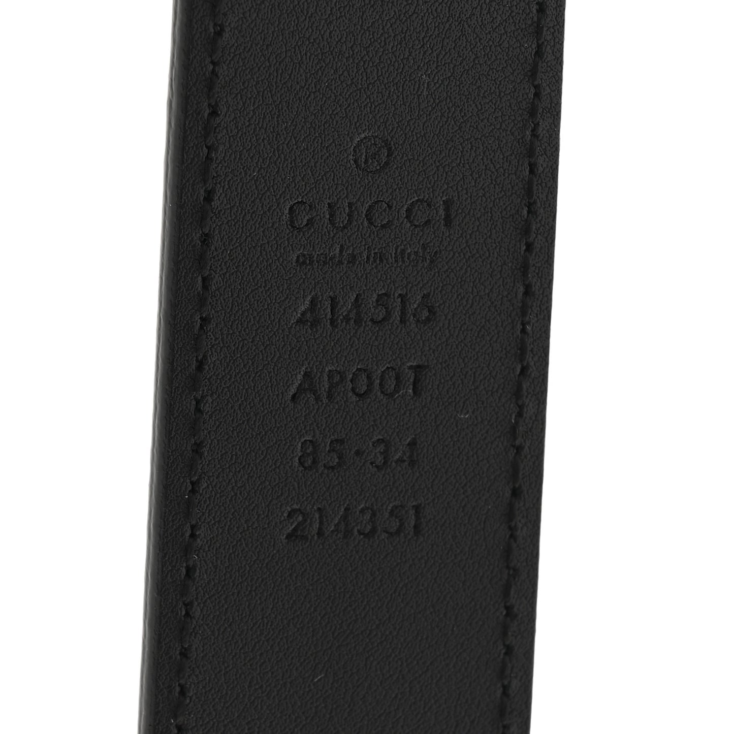 Calfskin Double G 30mm Belt 85 34 Black