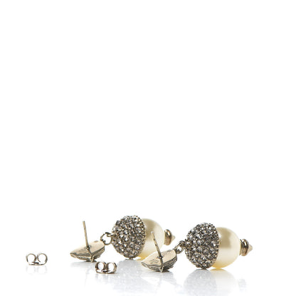 Gucci Metal Resin Pearl Feline Clip On Earrings Aged Gold 3 of 6