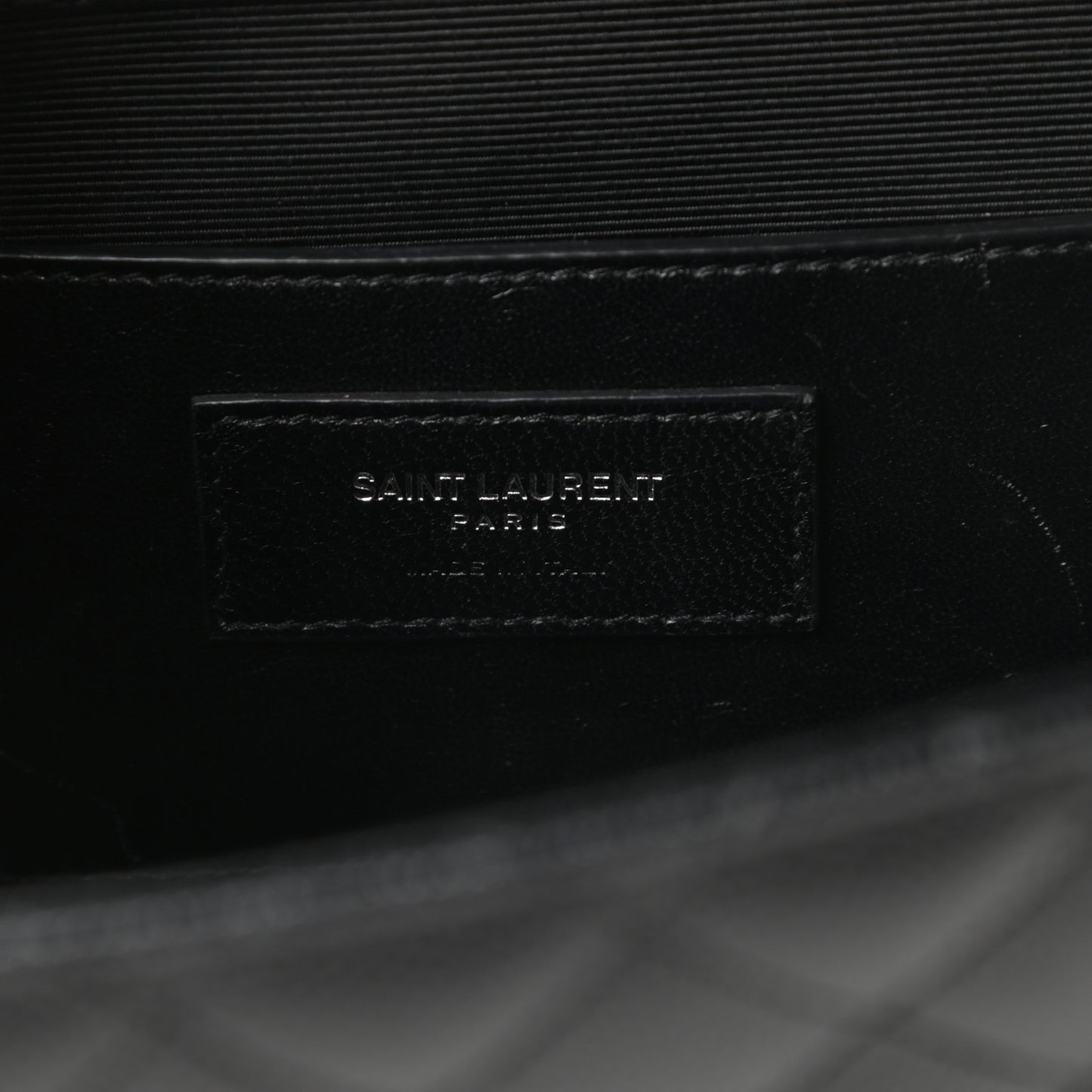Grain De Poudre Textured Mixed Matelasse Triquilt Medium Monogram Satchel Black