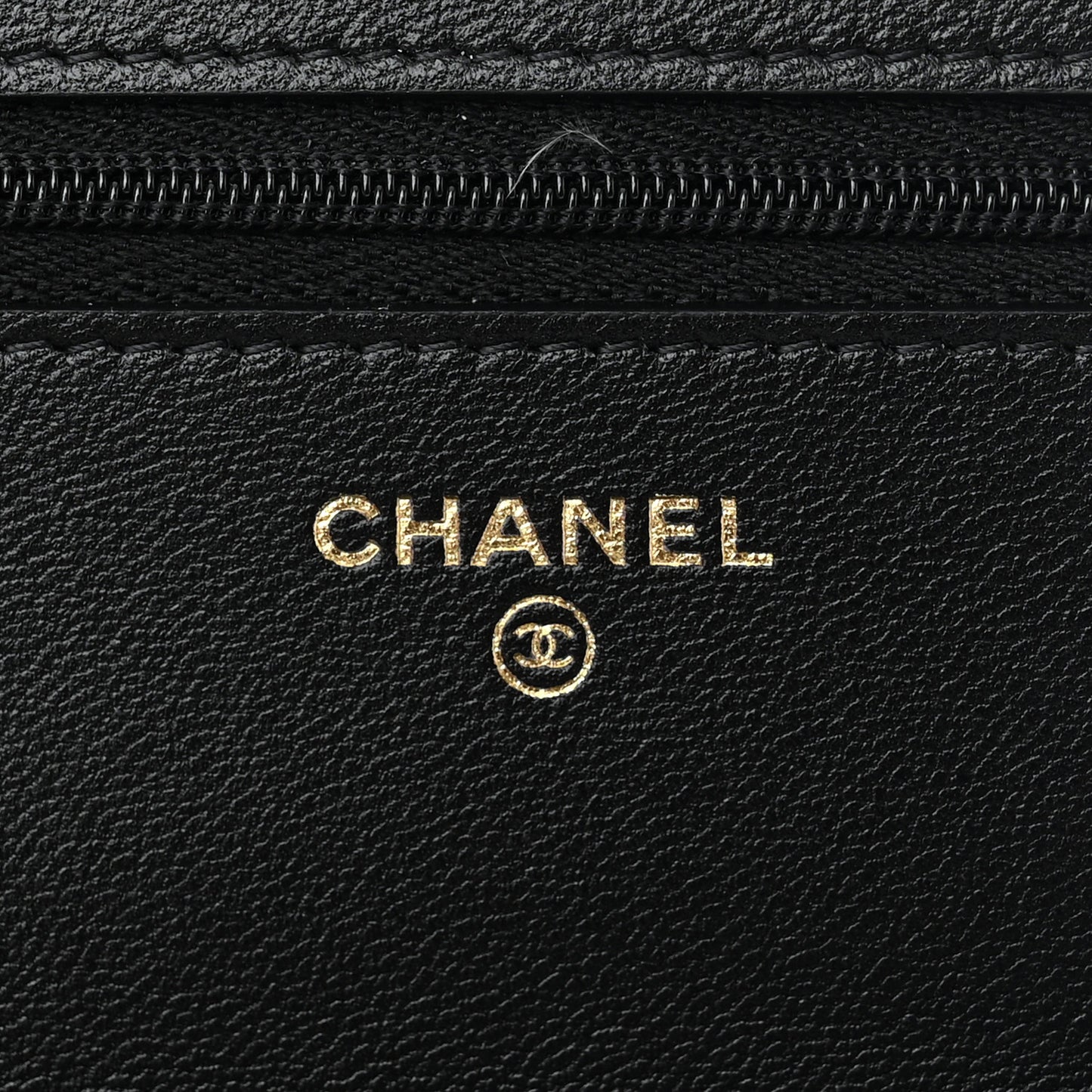 Lambskin Plexiglass Quilted Coco Love Wallet On Chain WOC Black