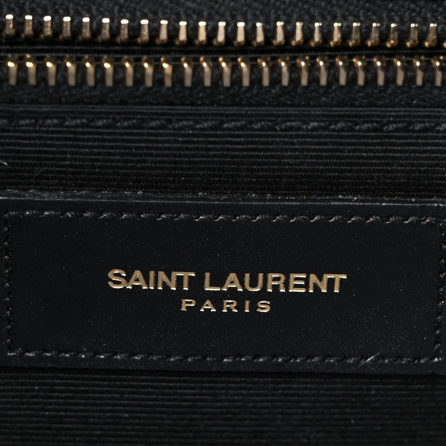 Saint Laurent Smooth Calfskin Matelasse Chevron Large Monogram Satchel Black 6 of 9