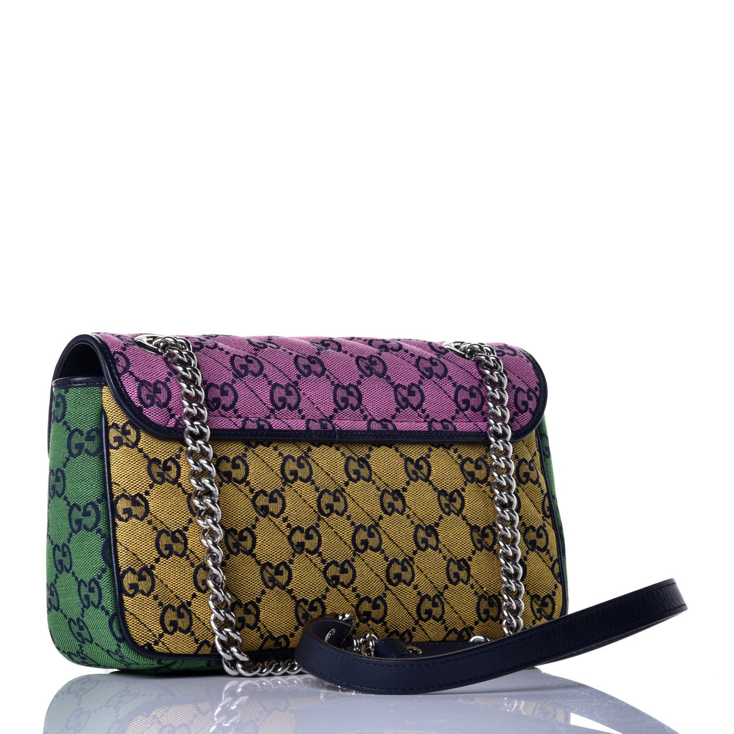 Monogram Multicolor Matelasse Diagonal Small GG Marmont Shoulder Bag Pink Blue Red Yellow Green