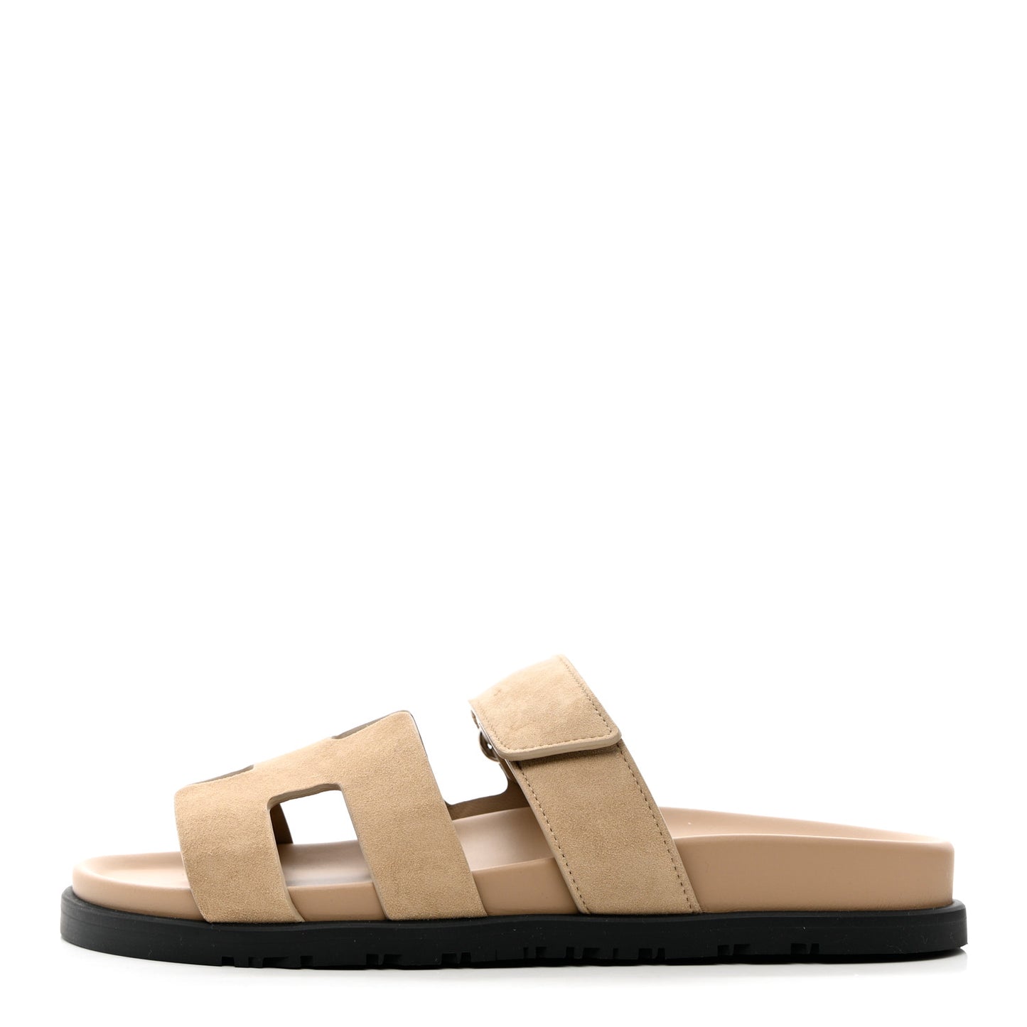 Suede Goatskin Womens Chypre Sandals 37 Beige Argile