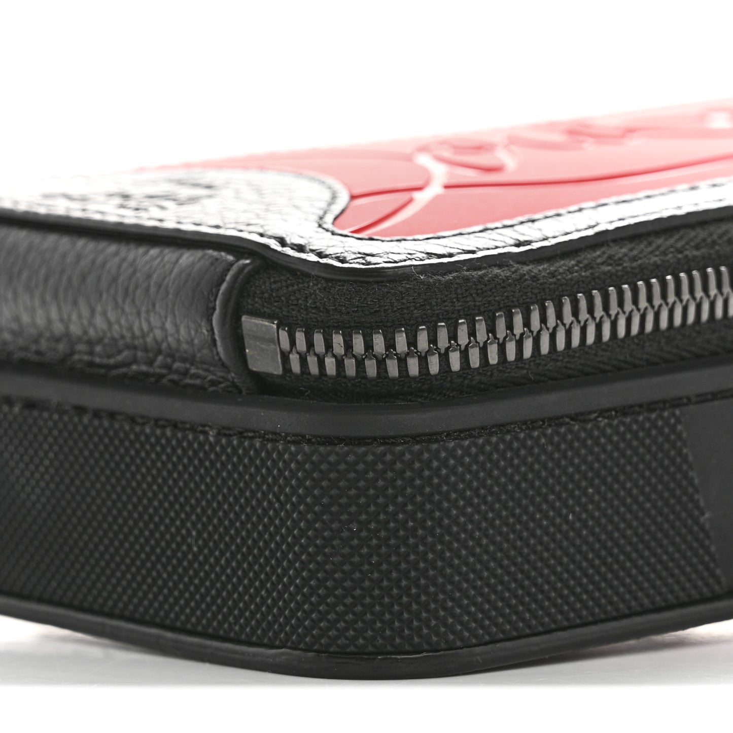 Calfskin Gomme Loubilab Phone Shoulder Bag Loubi Black