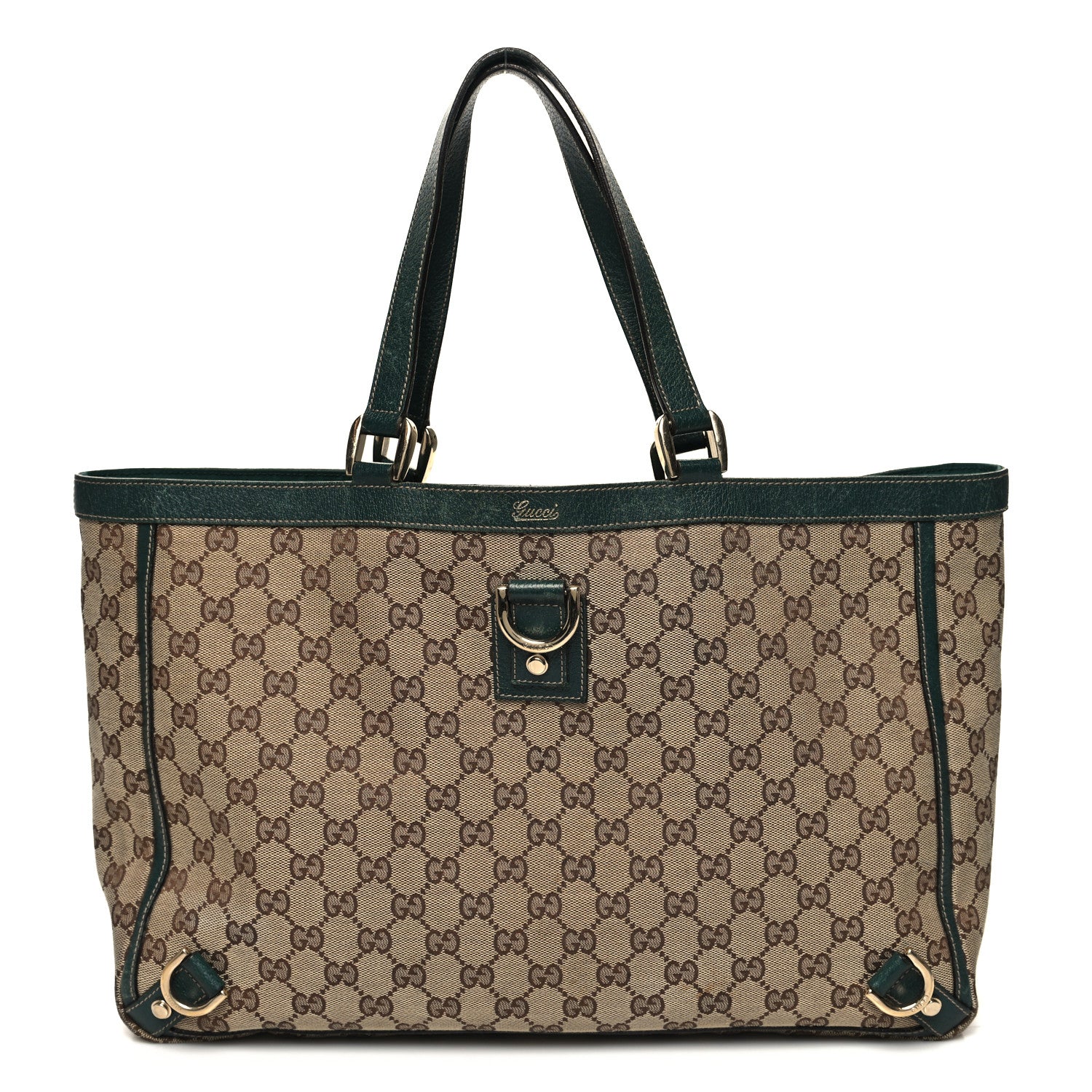 Gucci Monogram Large Abbey Tote Green 1 of 13