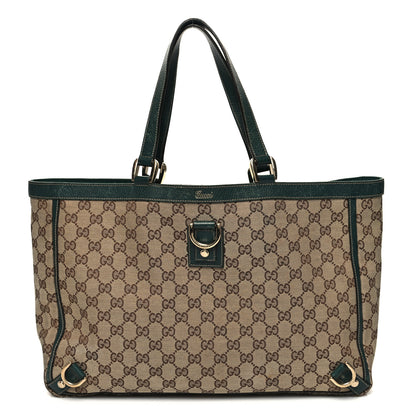 Gucci Monogram Large Abbey Tote Green 1 of 13