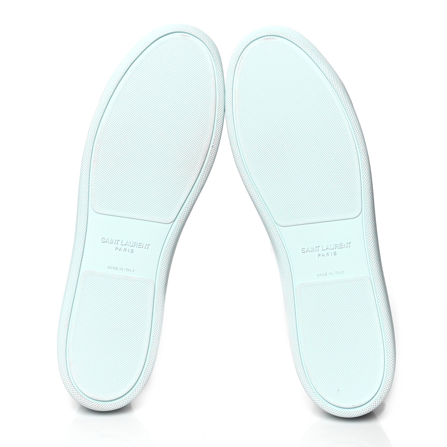 Saint Laurent Calfskin Womens Court Classic SL/39 Mid Top Sneakers 40 Blanc Bebe Blue 5 of 7