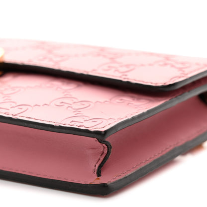 Gucci Guccissima Icon Chain Wallet Carmine Rose 10 of 13