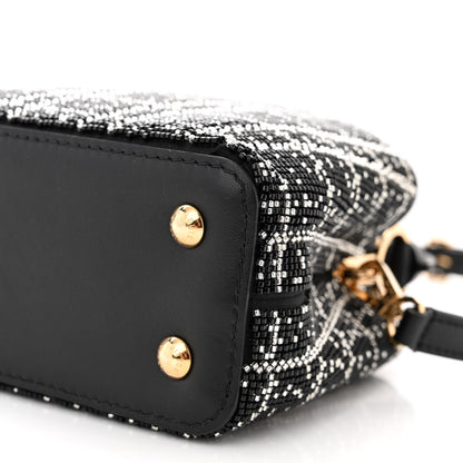 Louis Vuitton Bead Satin Embroidered Mini Capucines Black 9 of 9