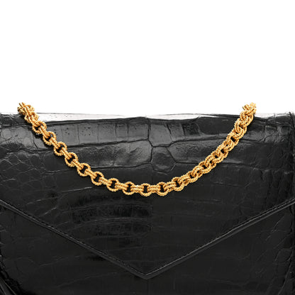 Chanel Crocodile Tassel Envelope Flap Black 9 of 13