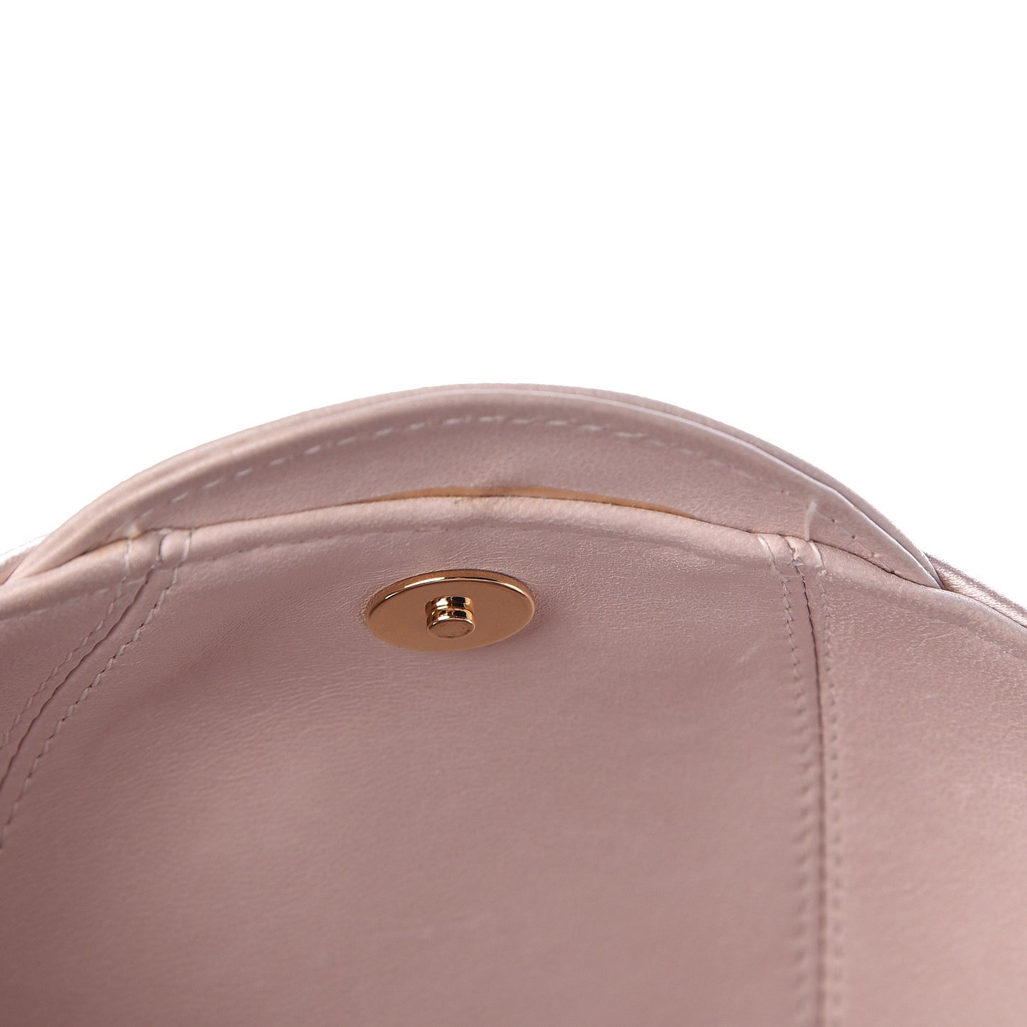 Lambskin Satin Camellia Clutch Light Pink