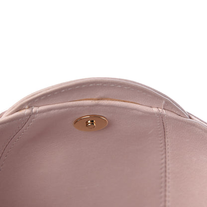 Chanel Lambskin Satin Camellia Clutch Light Pink 13 of 14
