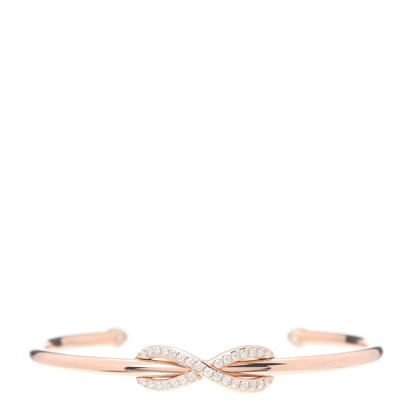 18K Rose Gold Diamond Infinity Cuff Bracelet